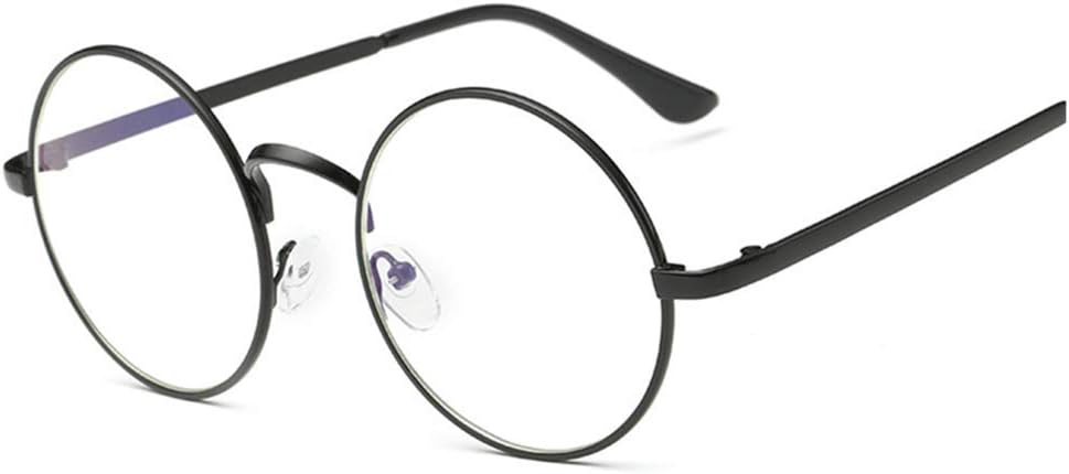 LOVEF Large Oversized Metal Frame Clear Lens Round Circle Vintage Eye Glasses 5.42inch