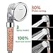 Nosame Shower Head, Ionic Filter Filtration High Pressure Water Saving 3 Mode Function Spray Handheld Showerheads for Dry Hair & Skin SPA