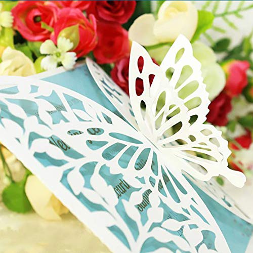 Ireav Butterfly Flower Border Metal Cutting Dies DIY Scrapbooking Embossing Album Paper Card Making Craft Stencil Greeting Card Wedding Invitation Decorative Die Cuts Mould (5.11 x 3.35 inch) - Thumbnail 2