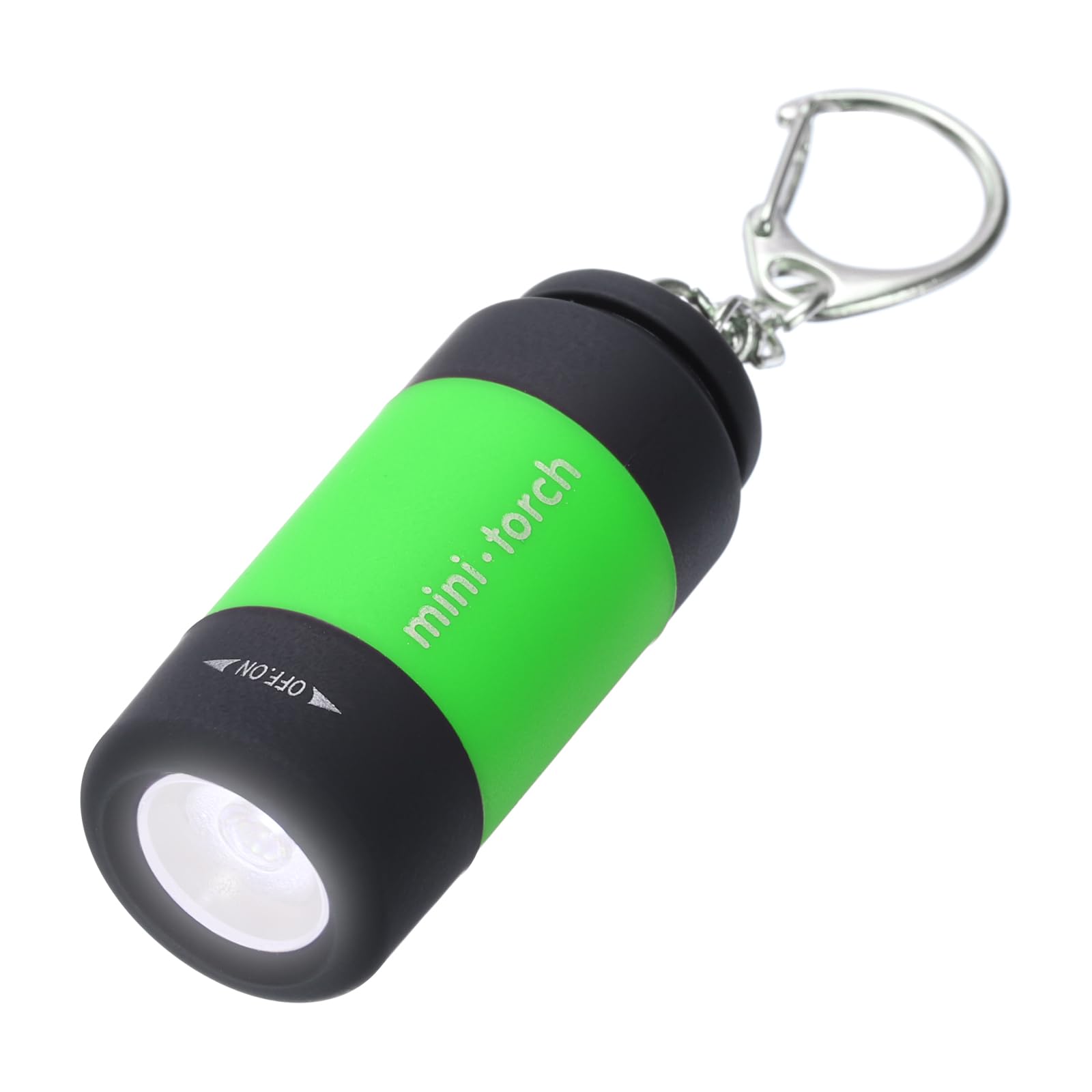 PATIKIL Mini Keychain Flashlight, Pocket LED Flashlight Portable Torch USB Rechargeable for Outdoor Camping Party, Green