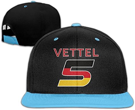 JSWALA Unisex Kids Sebastian Vettel HIP Hop Baseball Caps Snapback Hats RoyalBlue