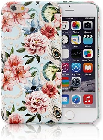 iPhone 6s Case, Retro Oil Painting Cute Floral Hard Shell [3D Relief Surface Armor] Ultra Slim Fit Anti-scratch Lightweight Plastic iPhone6 Protection for Apple iPhone 6/6S 4.7" (Blossom Flower)