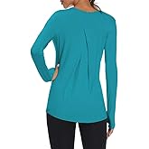 Mippo Womens Soft Long Sleeve Workout Athletic Shirts Long Tunic Tops with Thumb Holes