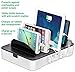 Okra USB Charging Station for Multiple Devices, 6 Port USB Wall Charger Charging Hub with Docking Station Organizer for Phone Tablet iPhone iPad (White)