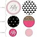 Chic 50th Birthday - Pink, Black and Gold - Confetti and Balloon Birthday Party Decorations - Combo Kit