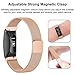 SWEES Metal Band Compatible Fitbit Inspire & Fitbit Inspire HR, Milanese Mesh Stainless Steel Magnetic Replacement Band Accessories Small Large for Women Men, Silver, Black, Lilac, Sangria, Champagne