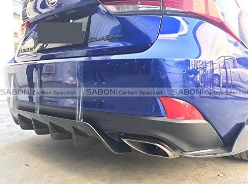 3-PCS-Set Art Style Carbon Fiber Rear Diffuser Lip for Lexus IS250 IS300 2017 18