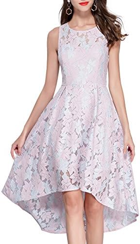 VEIISAR Women's Sleeveless Fit Floral Lace Cocktail Party Dress 02-3