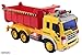 Memtes Friction Powered Dump Truck Toy with Lights and Sound for Kids
