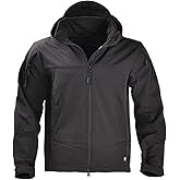 HAN·WILD Men's Tactical Jacket Lightweight Windbreaker Spring Combat Soft Shell with Hooded Military Outdoor Coats