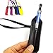 Refaxi 2pcs E-Cig Shisha Pen Holder Electronic Cigarette Carrying Case Bag Cover with Neck Strap Lanyard, Faux Leather Pouch for eGo Cigarette Pen (Black)