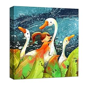 Goose Wildlife Painting Artwork for Framed for Children