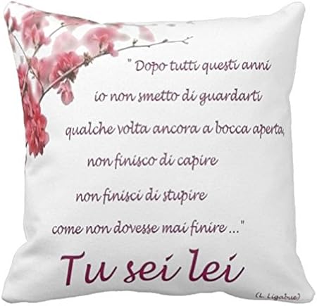 Pillow Cuscino Personalizzato 40x40 Frase Canzone Luciano Ligabue Frase D Amore Canzone Ligabue Tu Sei Lei Rock 304 Cuore Amore Idea Regalo Amazon It Casa E Cucina