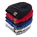 REDESS Baby Kids Winter Warm Fleece Lined Hats, Infant Toddler Children Beanie Knit Cap Girls Boys(6 Pack Black,Gray,Blue,Oatmeal,Red,Navy)