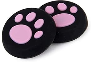 UCKY DO 2PCS Analog Stick Thumb Stick Grips Thumbsticks Joystick Cap for PS5 PS4 Slim Pro PS3 Xbox one Xbox 360 PS2 Xbox one X S Elite Switch Pro Wii U Controller Pink Paw