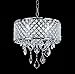 Top Lighting Chrome 4-Light Round Crystal Chandelier Pendant Ceiling Fixture