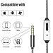 FOU Earphones with Mic Stereo Bass Wired Earbuds Noise Canceling Headphones Compatible for ISO Android PC 3.5MM Jack Devices(Grey)