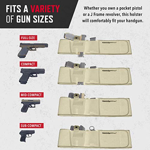 ComfortTac Ultimate Belly Band Holster for Concealed Carry Fits Smith and Wesson Bodyguard