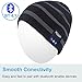 Qshell Winter Unisex Adult Wireless Bluetooth Beanie Hat Cap Ear Covers with Headphones Headsets Earphones Speakers Music Audio Hands-Free Phone Call for Sports Fitness Gym Exercise Workout - Black