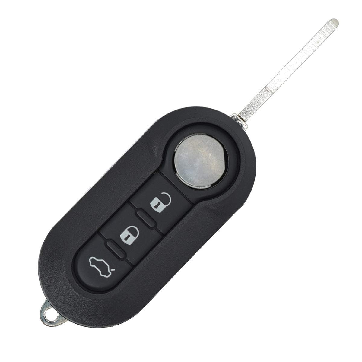 XUKEY 3 Buttons Remote Car Key Shell Fob Case For 500 Abarth Panda Punto Bravo 2 Ducato Tipo Doblo 500x 500l 500e Freemont Boxer Relay Ypsilon Delta Musa Auto Uncut Blade