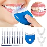 Teeth Whitening Kit, MayBeau Teeth Whitening Gel Kit Set With Led Accelerator Light, 10 Of 3 ml Gel Syringes, 2 Of Tray and Case for Tooth Whitening, Reusable For Office Home Teens
