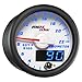 MaxTow Double Vision 2200 F Pyrometer Exhaust Gas Temperature EGT Gauge Kit - Includes Type K Probe - White Gauge Face - Blue LED Dial - Analog & Digital Readouts - for Gas Trucks - 2-1/16