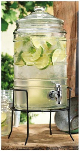 Home Essentials Del Sol 1.5 Gallon Ribbed Drink Dispenser w/Stand Home Essentials Del Sol 1.5 Gallon Ribbed Drink Dispenser w/Stand