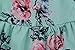 GAMISOTE Women's Spring Fashion Printed Long Dress Three Quarter Sleeve Empire Flower Floor-length Dress (Large, Army Green)