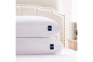 ACCURATEX Pillows King Size Set of 2, Hybrid Shredded Memory Foam Pillow[Adjustable Loft], Fluffy Down Alternative Fill Removable Cotton Cover, Firm Supportive Pillow for Side Back Sleepers