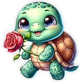 2pcs Cute Cartoon Tortoise Car Decals 4.92" × 5.12" Bumper Window Turtle Stickers Car Accessories Waterproof Vinyl Material |#TM31C