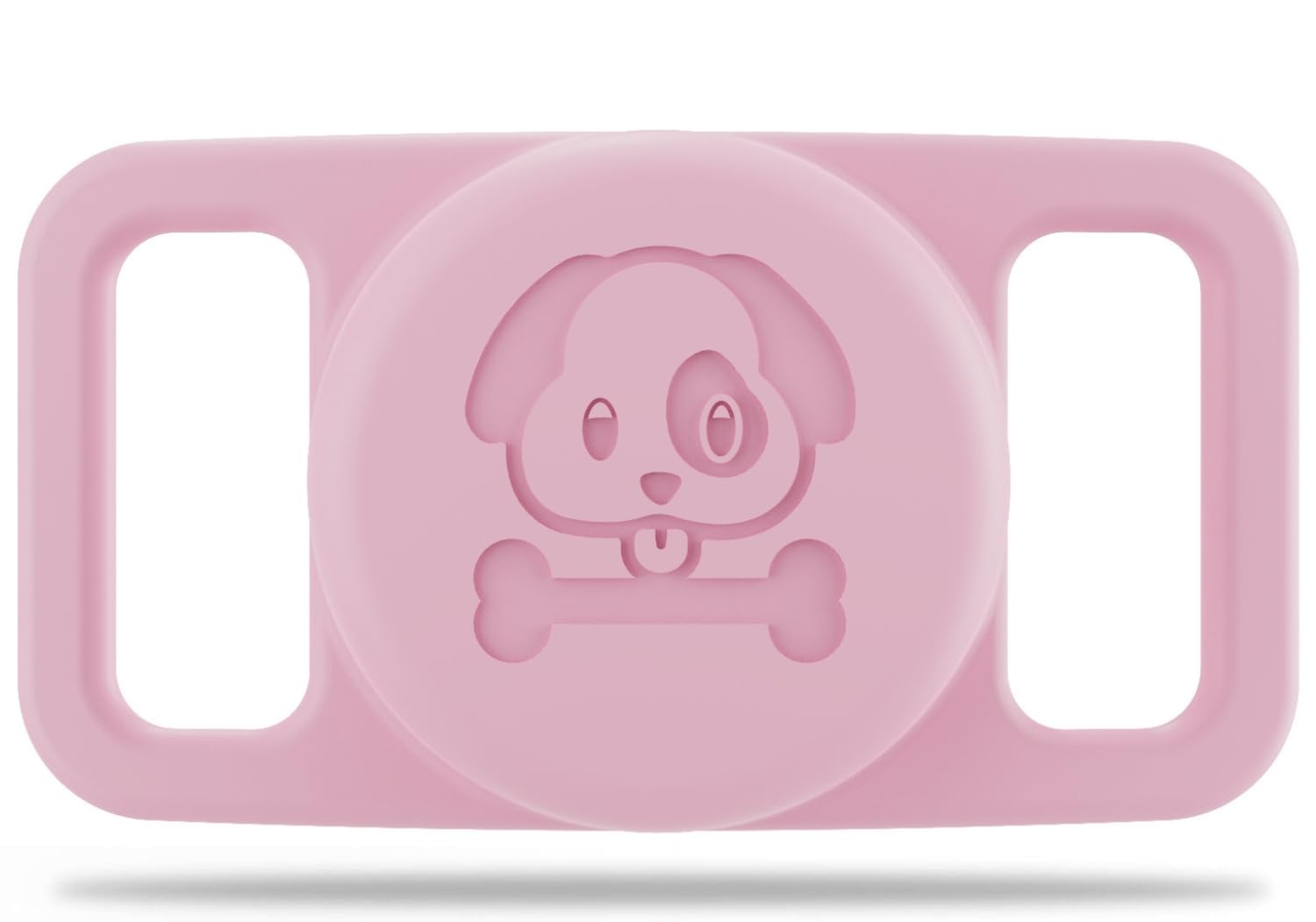 Dog Collar Holder,Soft Silicone Cat Collar Holder for Tracker Kids School Bag & Backpack & Dog Pet (Pink)