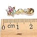Rain Queen Alloy Gold Flower 3D Nail Art Pendant Carve Rhinestones DIY Decorations Chains Dangle 5pcs