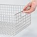 iDesign Classico Wire Storage Basket, Satin Silver, 12 x 16 x 6 Inch, 1 Piece