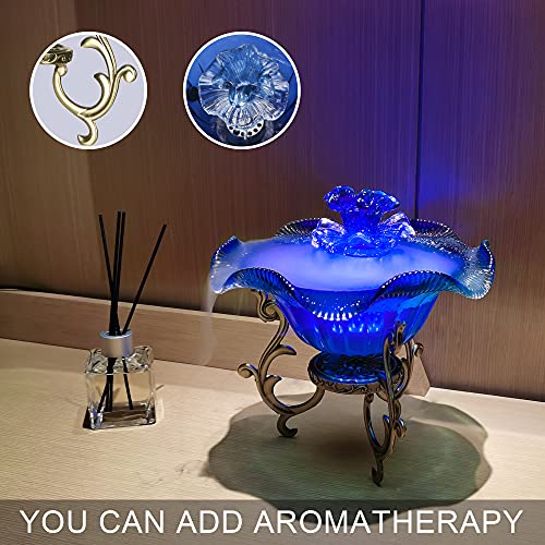 SUMGREEN Desktop Water Fountain Aromatherapy Tabletop Mist Fountain