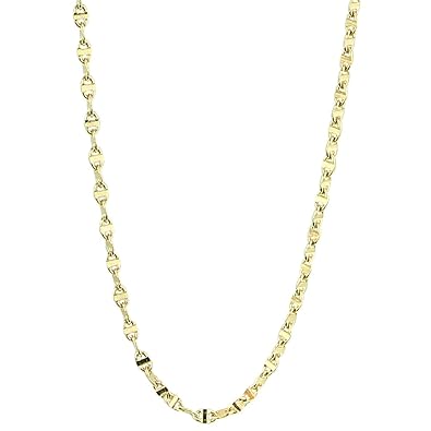 18 Karat/750 Gold Italienisch Rund Mariner Kette Gelbgold - Länge wählbar