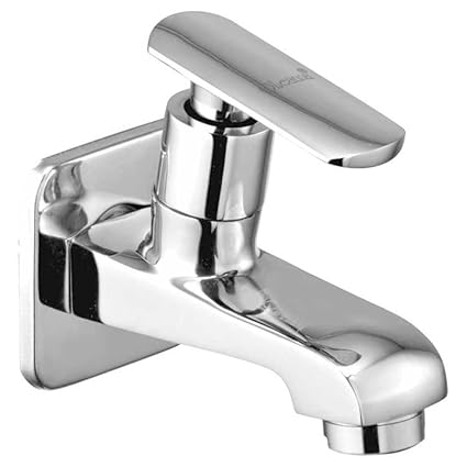 Oleanna Speed Brass Quarter Turn Fittings Bib Cock Short Body Taps (Chrome Finish)
