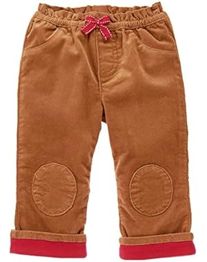 Baby Girl Quilted Knee Patch Cords Pants