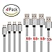 Micro USB Cable, by Gpixiu, 4-pack Fast Charging and Durable Cable for Samsung, HTC, Sony Nexus, LG, Motorola, Android Smartphones and More. (space grey)