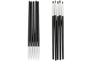 Tazrigo 5pcs Black & 5Pcs White Dental Resin Brush Pens Dental Shaping Silicone Tooth Tool