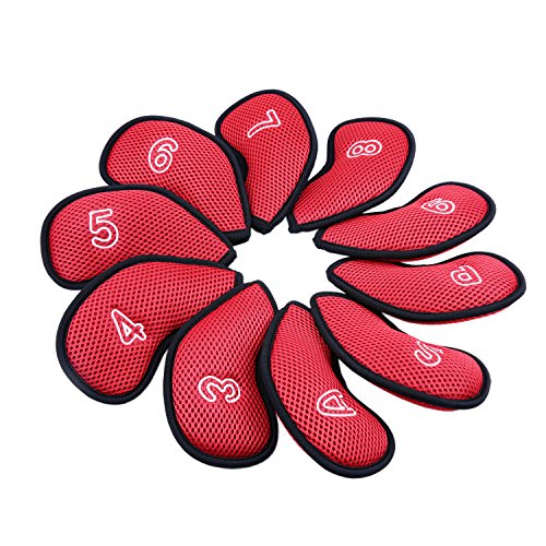 Sword &Shield sports 10Pcs/Pack New Meshy Golf Iron Covers Set Golf