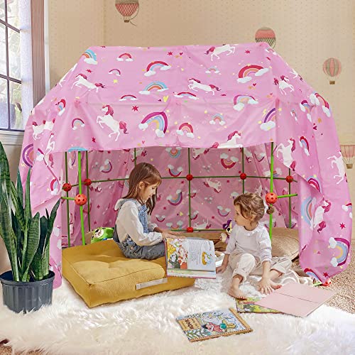 Blanket Fort, Fits Fort Building Kit, Kids Fort, Pink Blanket Fort