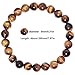 Real Synthetic Bracelet,Maxin 8mm Genuine Yellow Tiger Eye Semi-Precious Crystal Bracelet