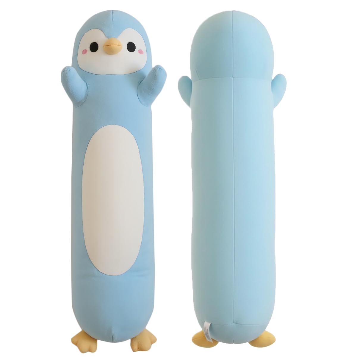 ZOMAXTOY Long Penguin Plush, Soft Penguin Hugging Pillow Cuddly Stuffed Toy Body Pillow, Birthday Gift for Boys Girls (Light Blue, 60cm/23.62in)