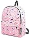Lily & Drew Canvas Travel Backpack for Women and Teens (Cat Pink Medium)