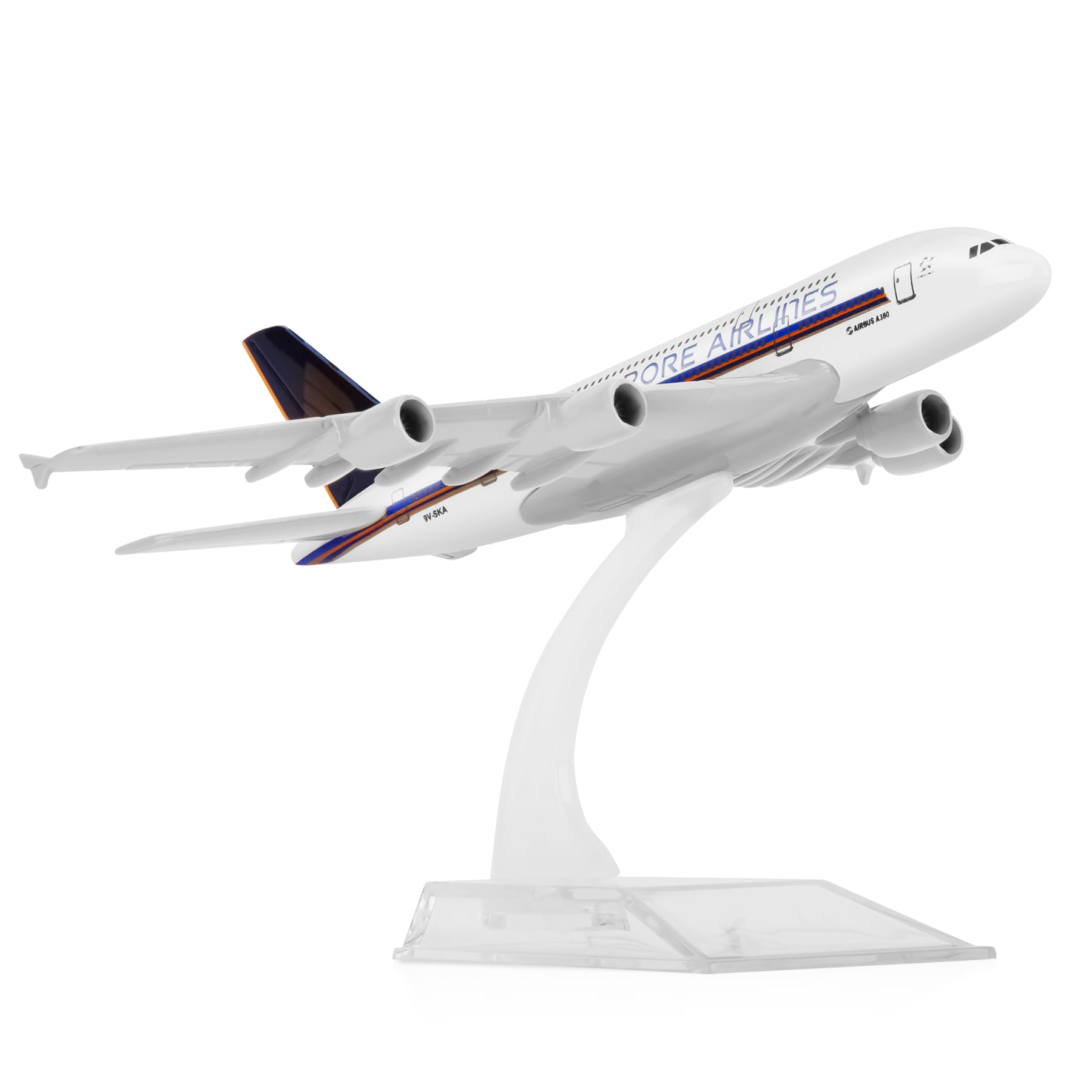 BluWinds 1/400 Singapore 380 Airplane Model Diecast Airplanes Model Aircraft Metal Alloy Model For Collection and Display