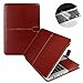 Se7enline Compatible with PU Leather Book Case MacBook Pro 13 inch A1278 with CD-ROM 2010/2011/2012 Released Sleeve Carrying Cover Folio Case with Transparent Keyboard Cover, Brown