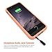 iPhone 6S Battery Case - iPhone 6 Battery Case, Trianium Atomic S Portable Charger for Apple iPhone 6 6S Battery Charging Case (4.7 Inches)[Black/Orange]- 3100mAh External Protective Juice Power Bank Charger[MFI Certified]