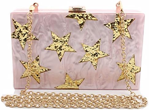Stars Acrylic Clutch Box Evening Handbags for Women Party Bag Vintage Banquet Shoulder Messenger Bag Dinner Bag