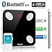 Triomph Smart Scale, Body Fat Scale with iOS and Android App Digital Bathroom Scale for Weight, Body Fat, Water, Muscle, BMI, Bone Mass Black