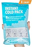 IceWraps 6x9 Instant Cold Pack - 6 Single Use Breakable Ice Packs for Injuries, Disposable, Emergency First Aid Squeeze Bag to Activate